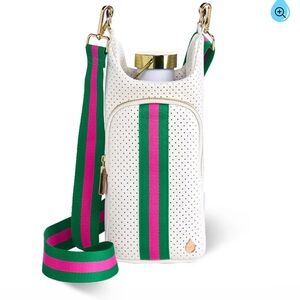 WANDERFULL
WHITE COATED PERFORATED NEOPRENE HYDROBAG® WITH PINK/GREEN STRIPE